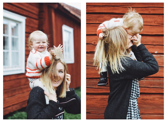 Lo who sits on her mother's shoulders and ruffles her hair.